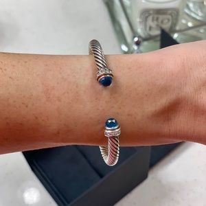 David Yurman Bracelet Blue Topaz and Diamonds, 5mm